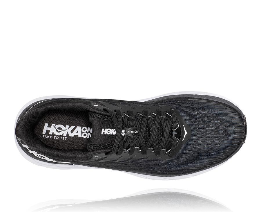 Zapatillas Running Hoka One One Hombre - Clifton 7 - Negras/Blancas - FJV821794